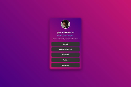 Social Links Profile